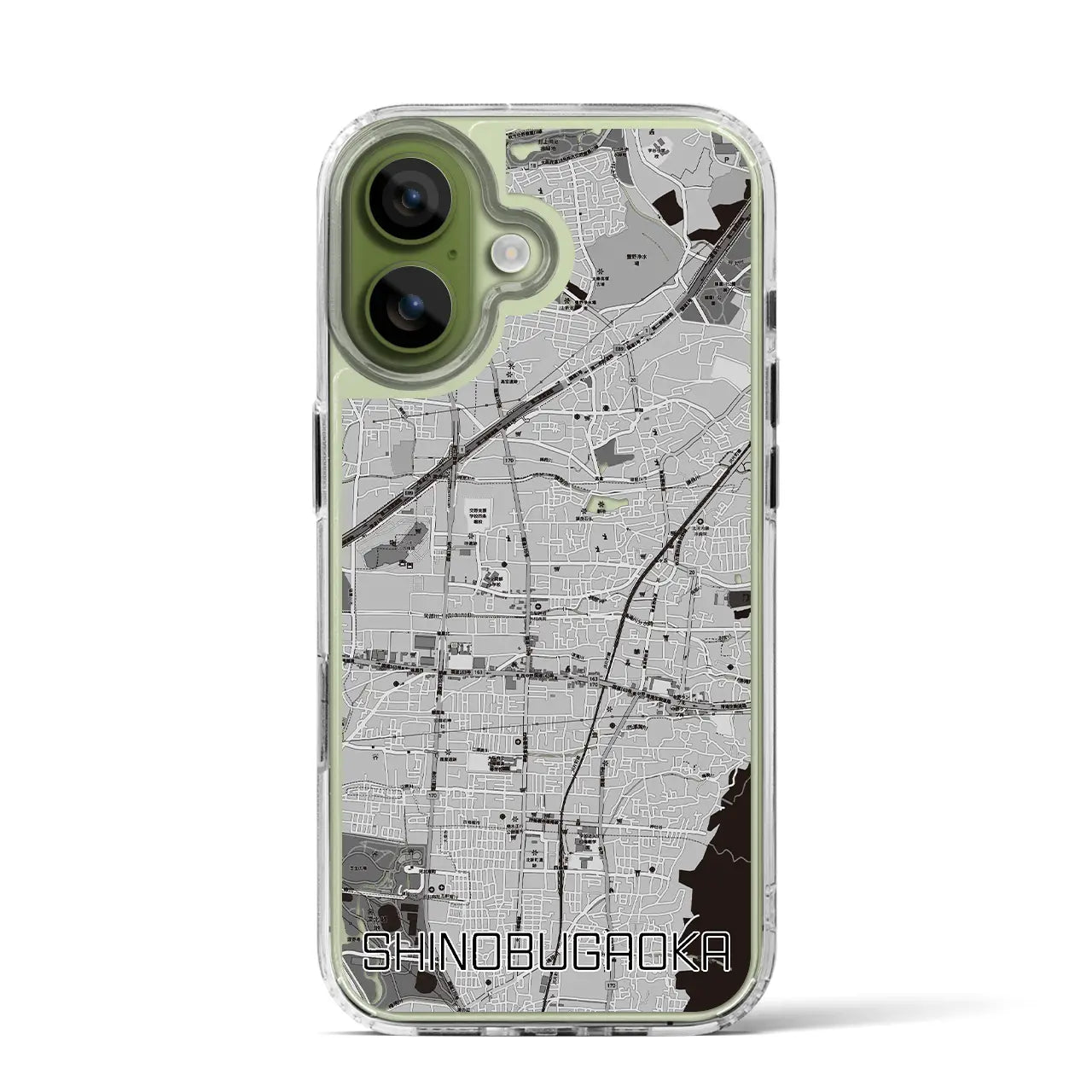 【忍ケ丘（大阪府）】地図柄iPhoneケース（MagSafeタイプ）