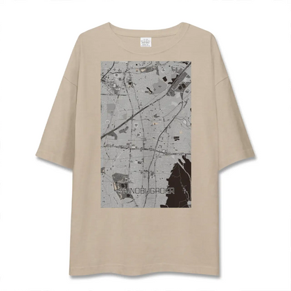 【忍ケ丘（大阪府）】地図柄ビッグシルエットTシャツ