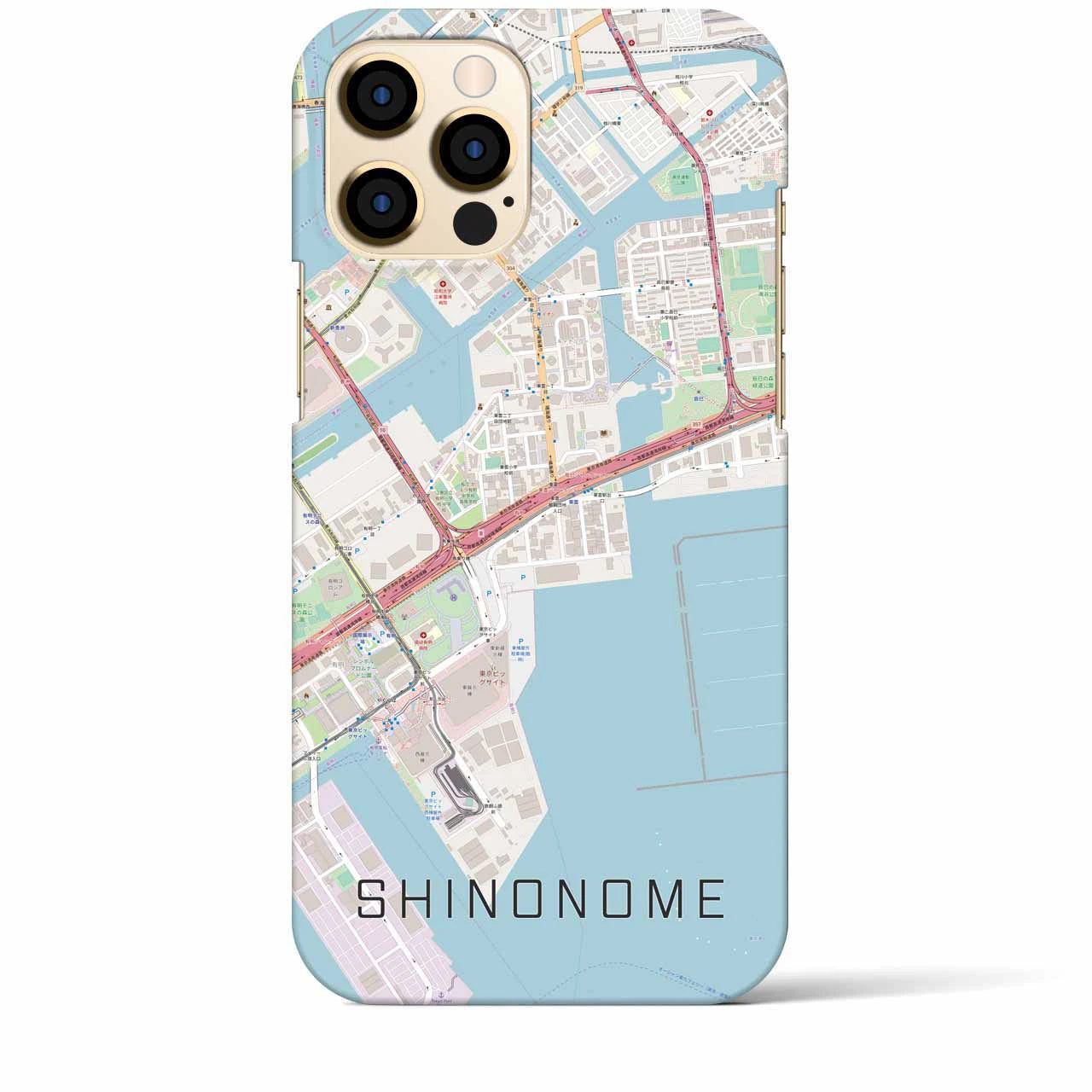 【東雲（東京都）】地図柄iPhoneケース（バックカバータイプ）