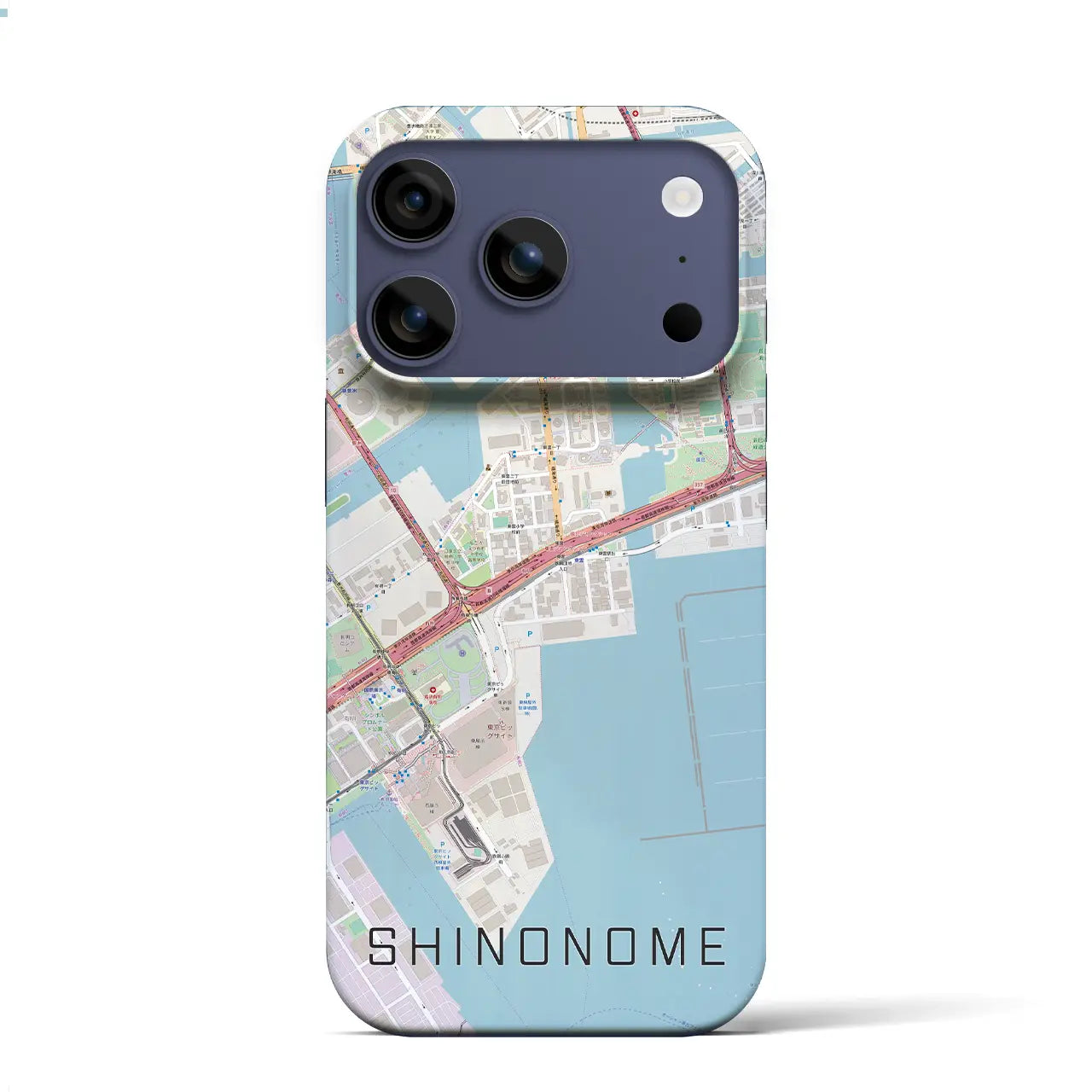 【東雲（東京都）】地図柄iPhoneケース（バックカバータイプ）