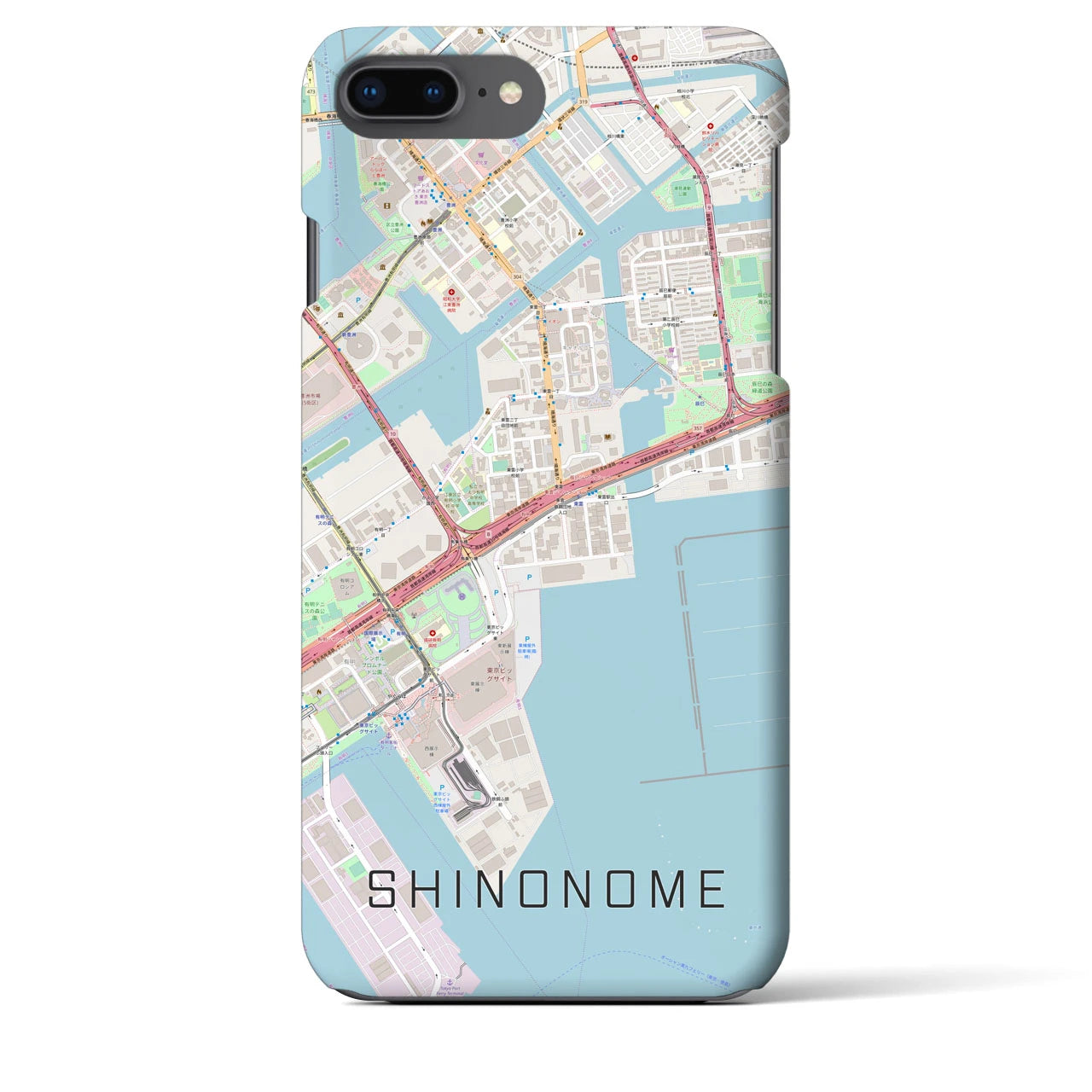 【東雲（東京都）】地図柄iPhoneケース（バックカバータイプ）