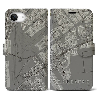 【東雲（東京都）】地図柄iPhoneケース（手帳タイプ）