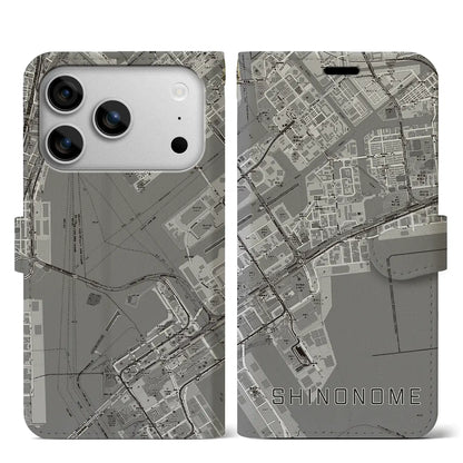 【東雲（東京都）】地図柄iPhoneケース（手帳タイプ）