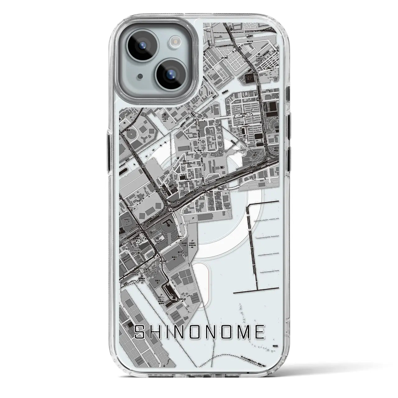 【東雲（東京都）】地図柄iPhoneケース（MagSafeタイプ）