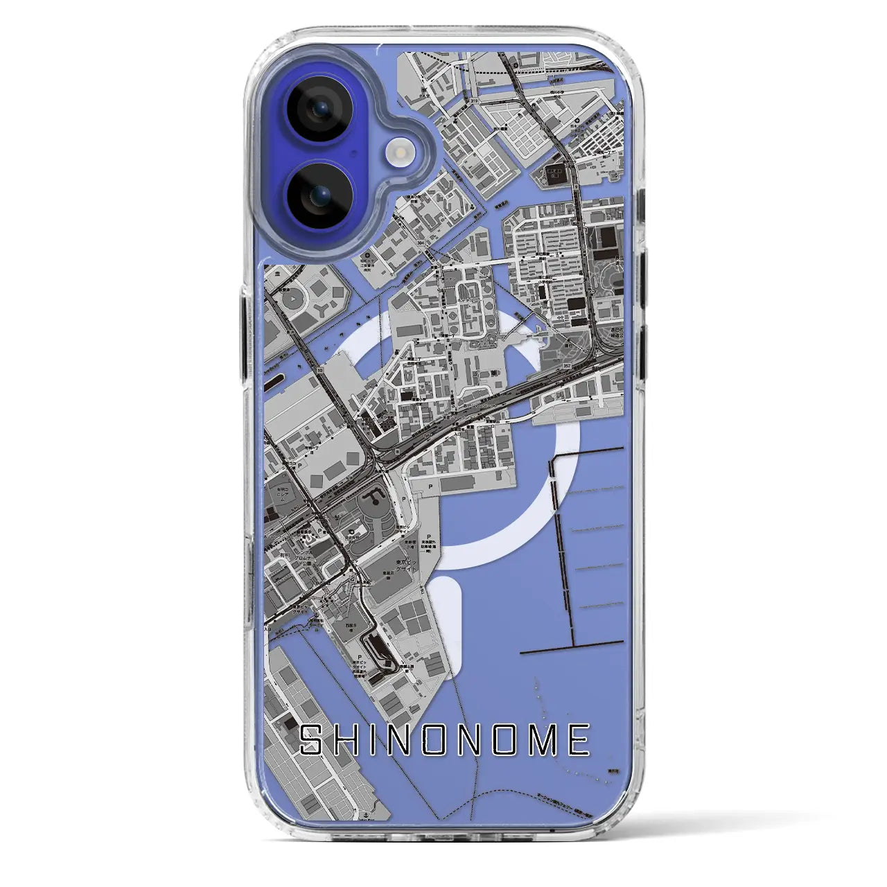 【東雲（東京都）】地図柄iPhoneケース（MagSafeタイプ）