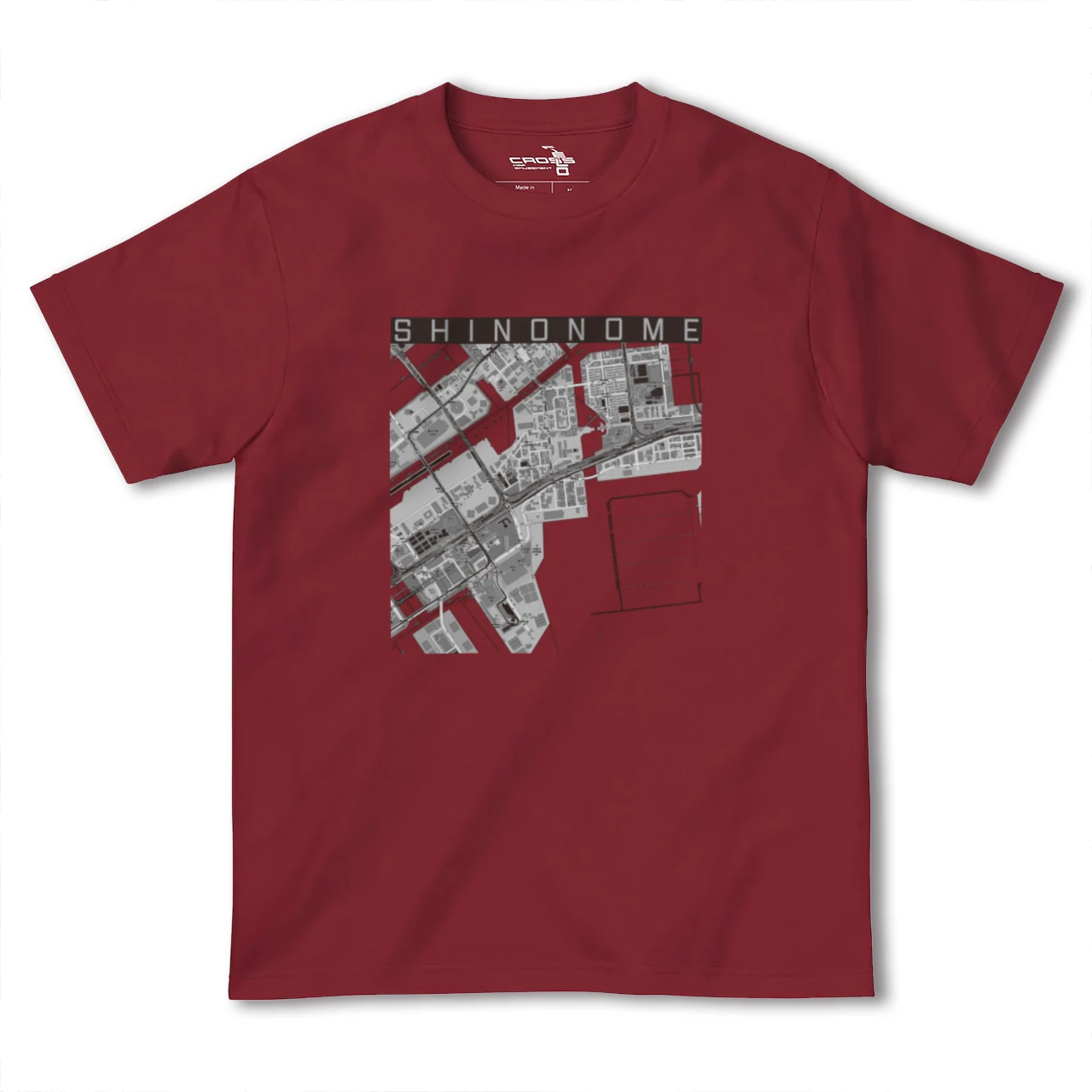 【東雲（東京都）】地図柄ヘビーウェイトTシャツ