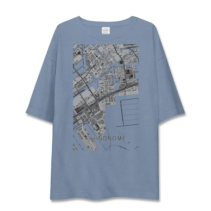 【東雲（東京都）】地図柄ビッグシルエットTシャツ