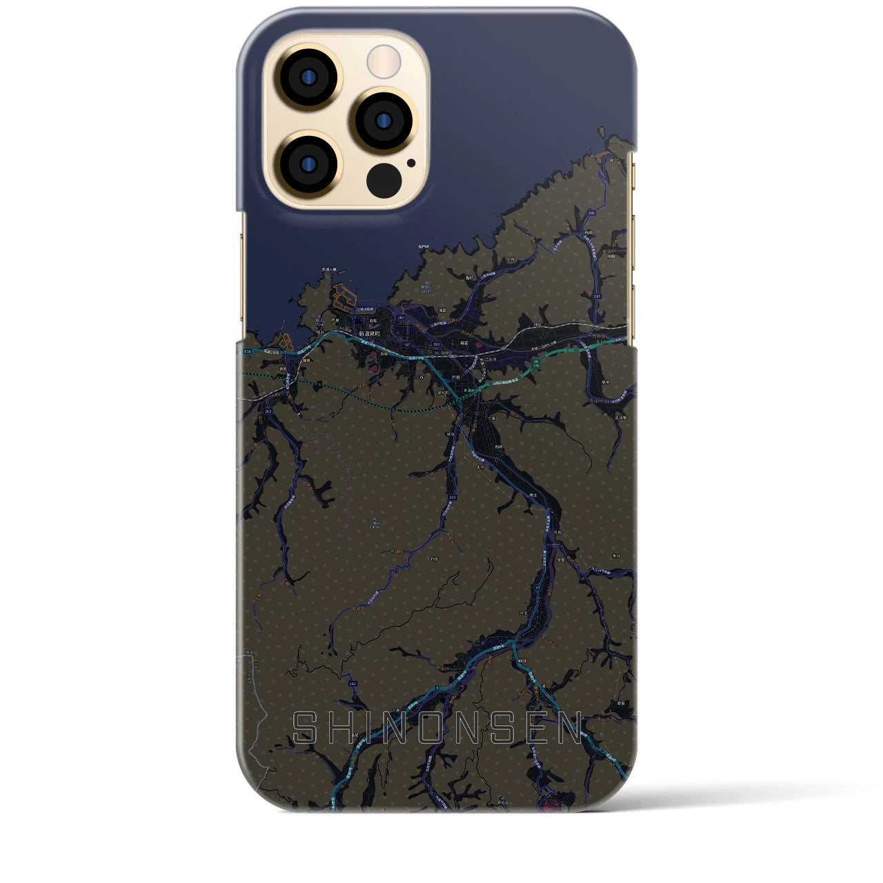 【新温泉（兵庫県）】地図柄iPhoneケース（バックカバータイプ）