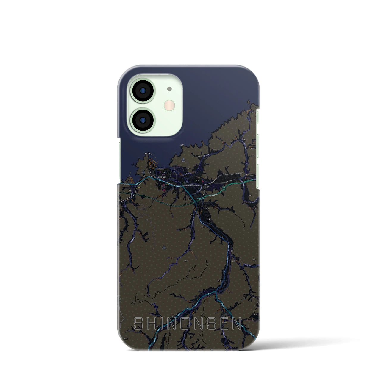 【新温泉（兵庫県）】地図柄iPhoneケース（バックカバータイプ）