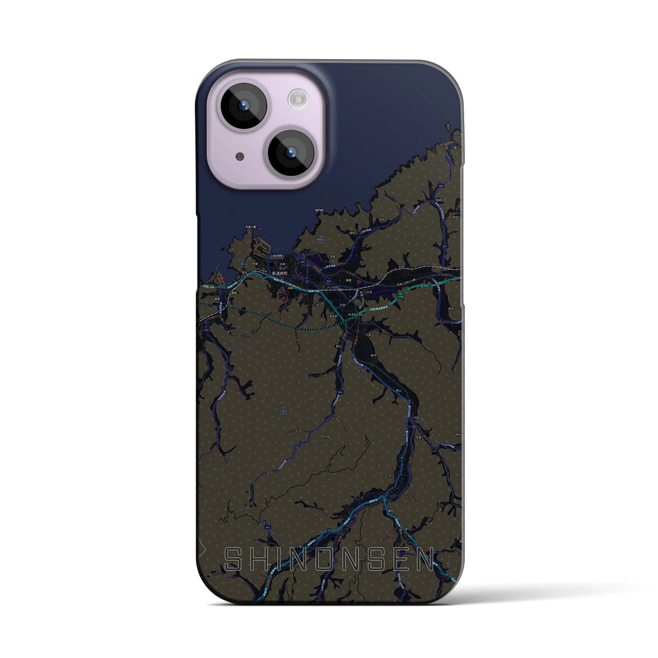 【新温泉（兵庫県）】地図柄iPhoneケース（バックカバータイプ）