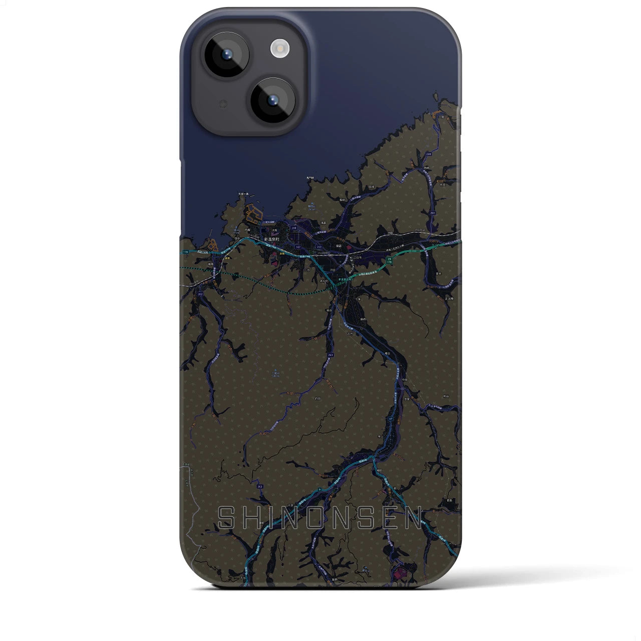 【新温泉（兵庫県）】地図柄iPhoneケース（バックカバータイプ）
