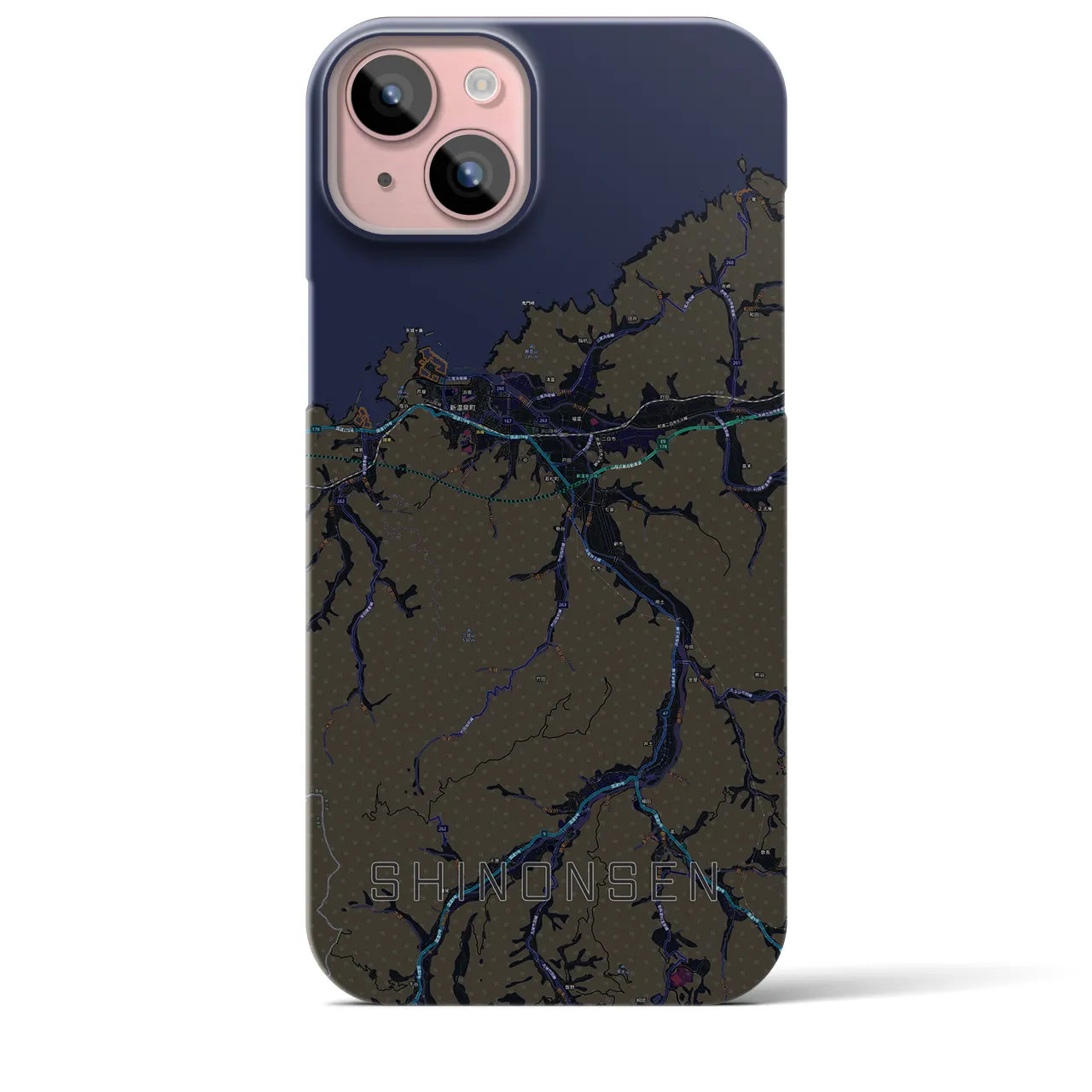 【新温泉（兵庫県）】地図柄iPhoneケース（バックカバータイプ）