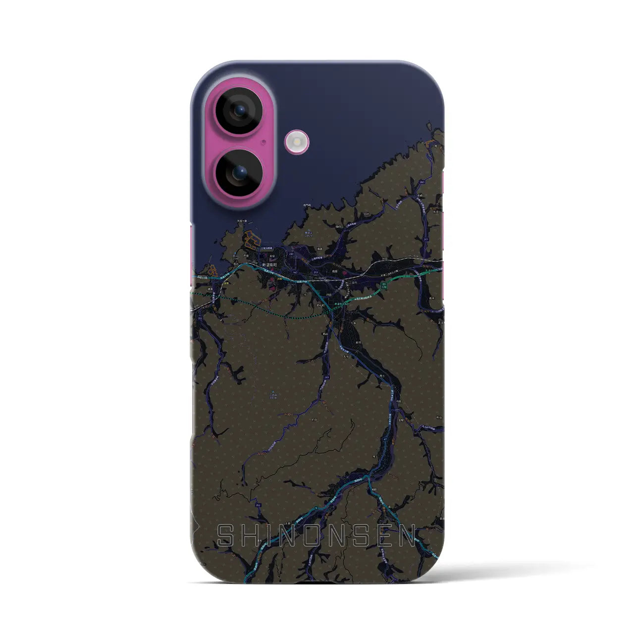 【新温泉（兵庫県）】地図柄iPhoneケース（バックカバータイプ）