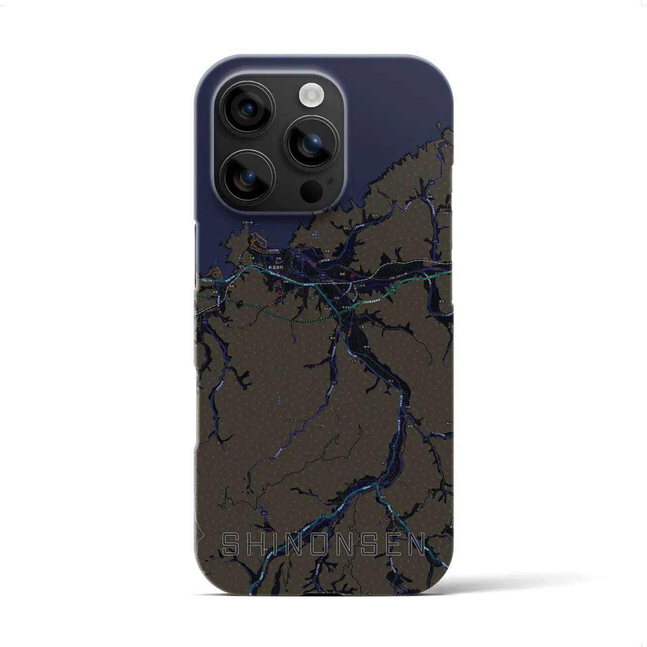 【新温泉（兵庫県）】地図柄iPhoneケース（バックカバータイプ）