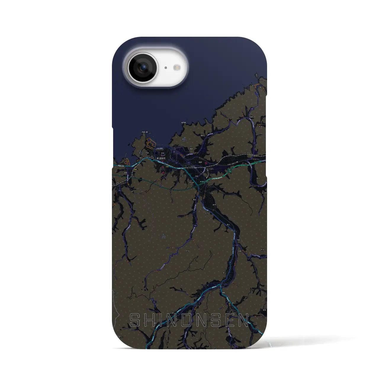 【新温泉（兵庫県）】地図柄iPhoneケース（バックカバータイプ）