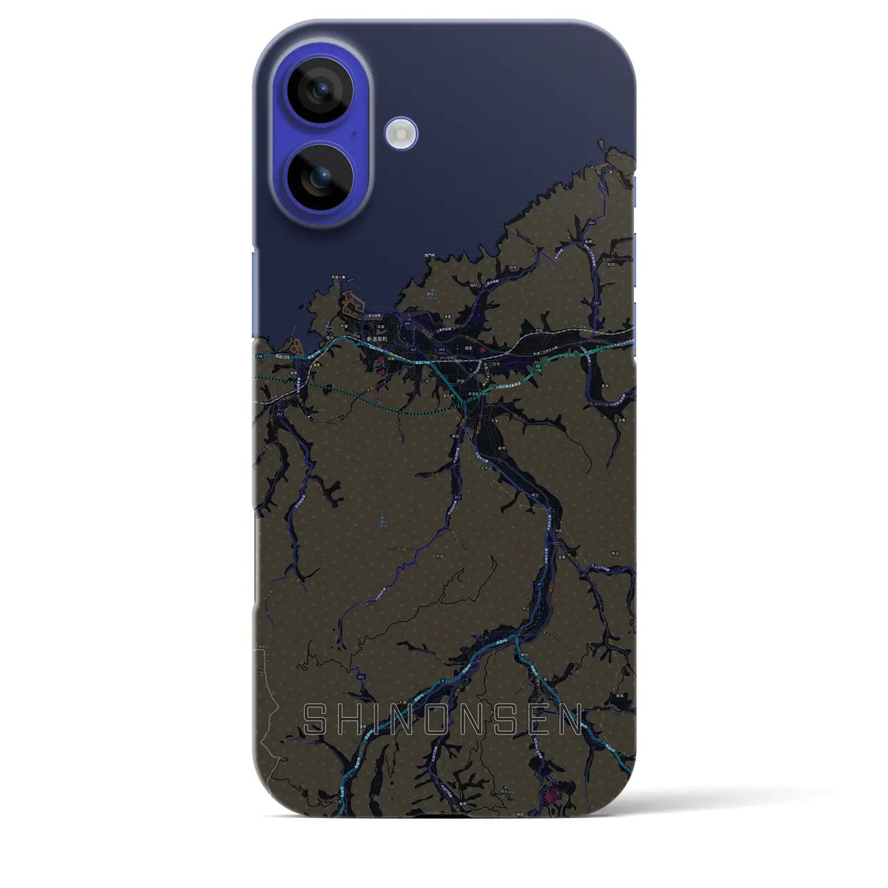 【新温泉（兵庫県）】地図柄iPhoneケース（バックカバータイプ）
