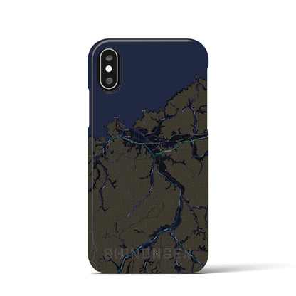 【新温泉（兵庫県）】地図柄iPhoneケース（バックカバータイプ）