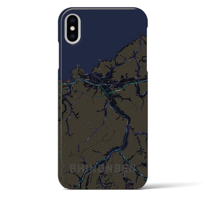 【新温泉（兵庫県）】地図柄iPhoneケース（バックカバータイプ）