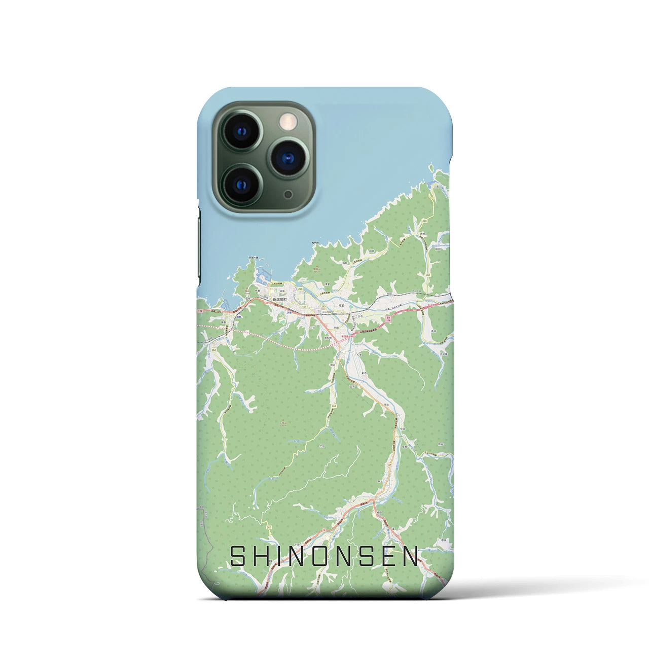【新温泉（兵庫県）】地図柄iPhoneケース（バックカバータイプ）