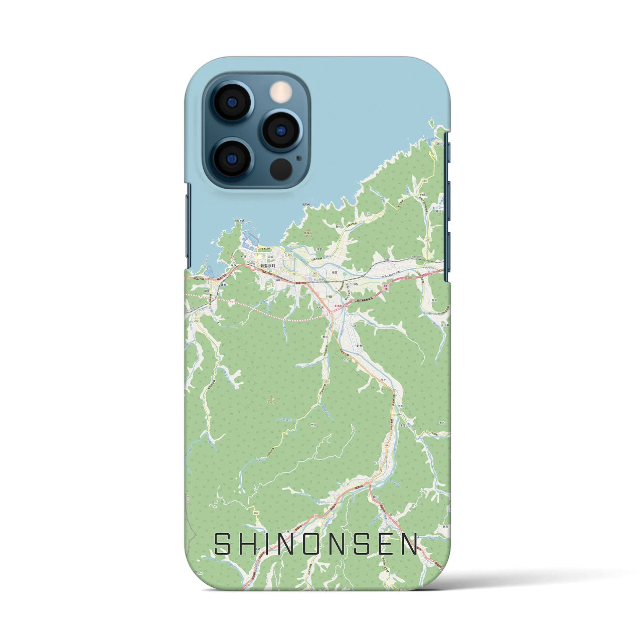 【新温泉（兵庫県）】地図柄iPhoneケース（バックカバータイプ）
