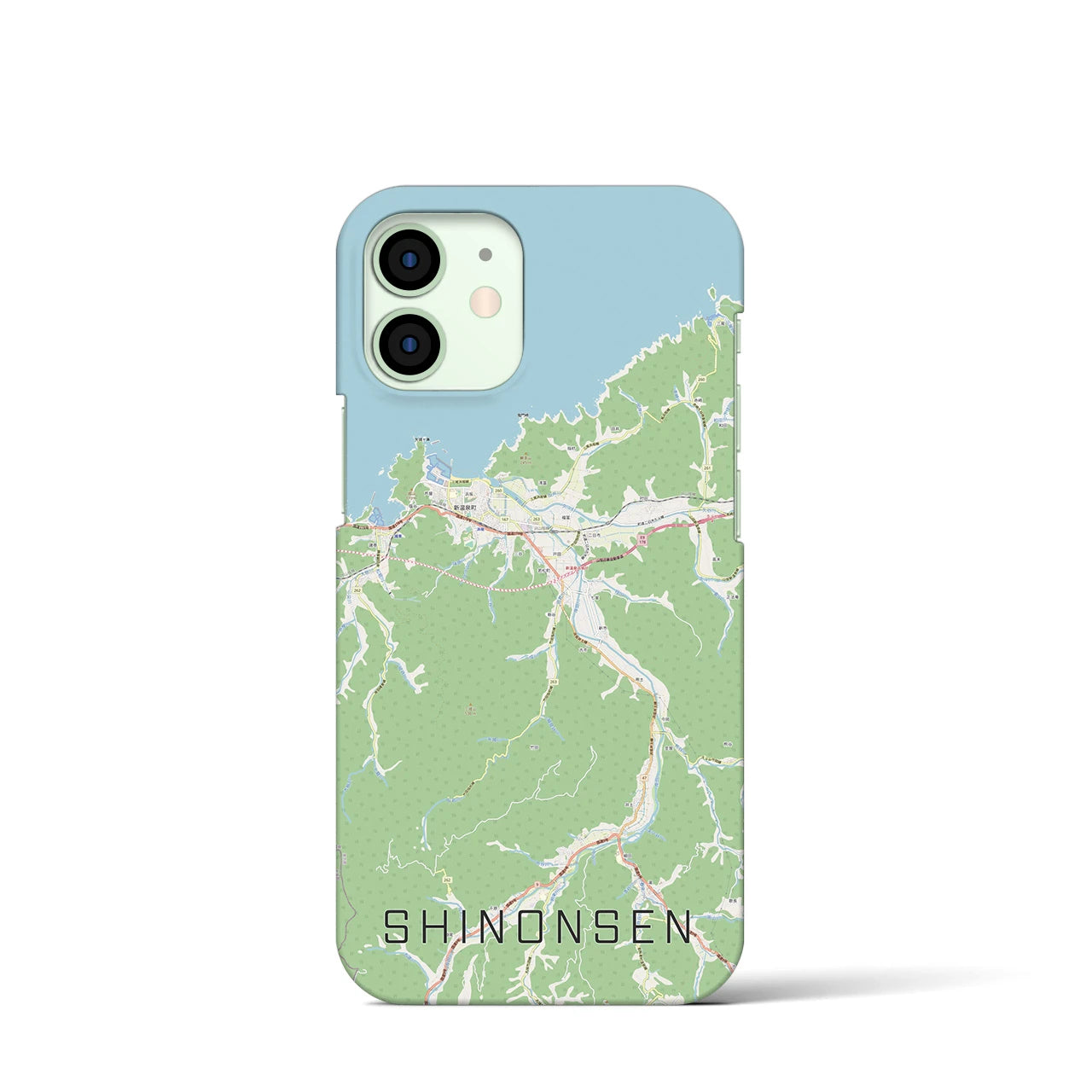 【新温泉（兵庫県）】地図柄iPhoneケース（バックカバータイプ）