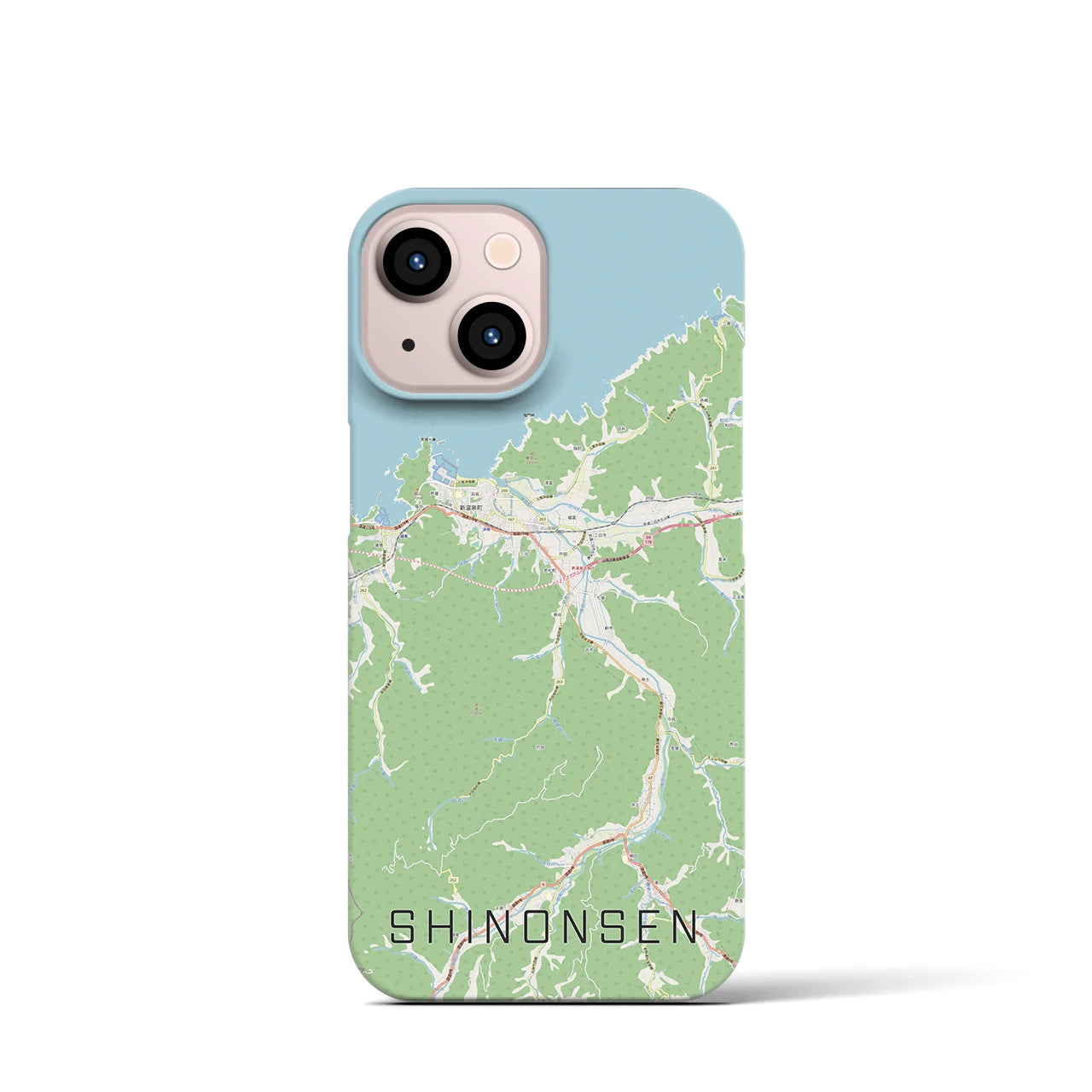 【新温泉（兵庫県）】地図柄iPhoneケース（バックカバータイプ）