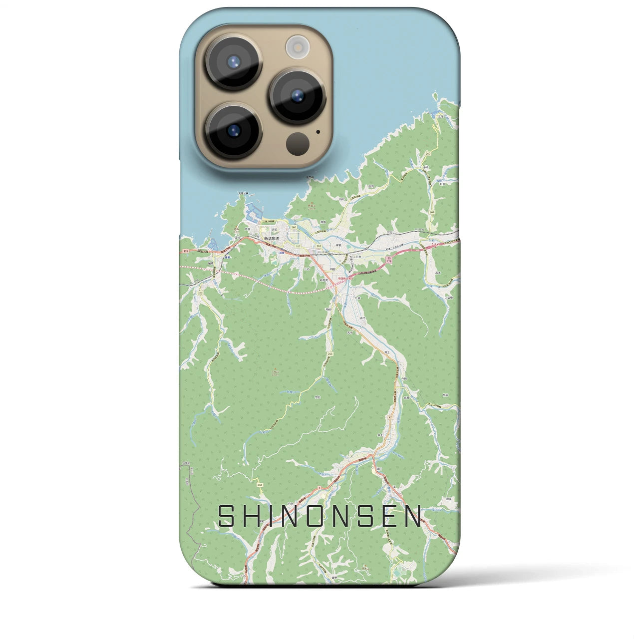 【新温泉（兵庫県）】地図柄iPhoneケース（バックカバータイプ）