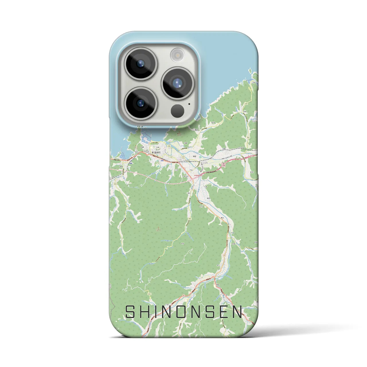 【新温泉（兵庫県）】地図柄iPhoneケース（バックカバータイプ）