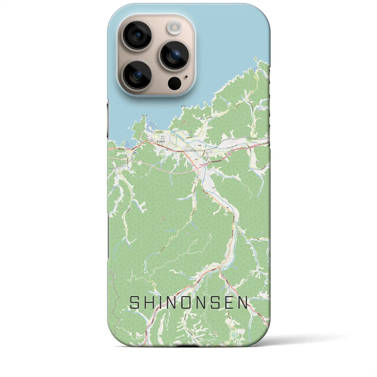 【新温泉（兵庫県）】地図柄iPhoneケース（バックカバータイプ）