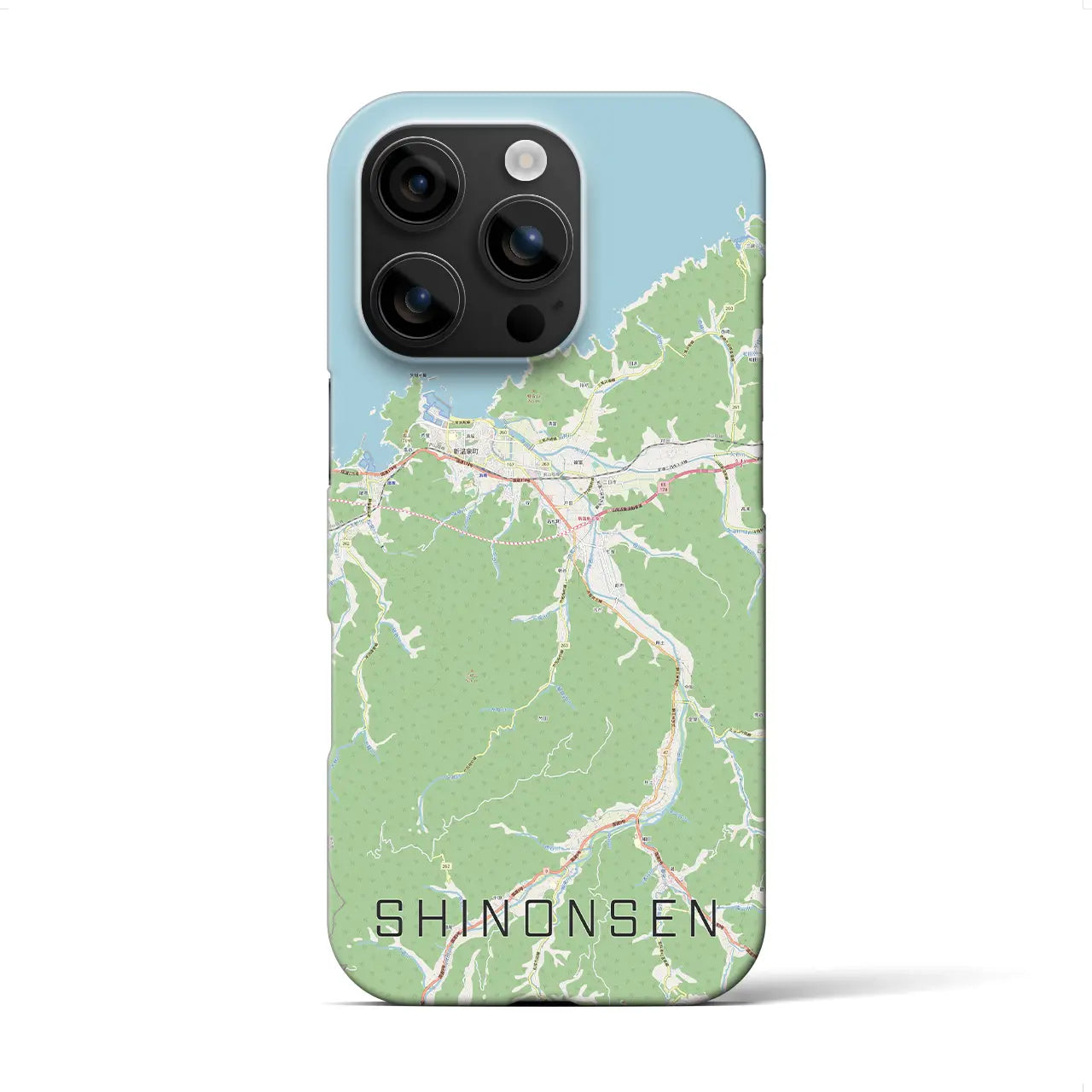 【新温泉（兵庫県）】地図柄iPhoneケース（バックカバータイプ）