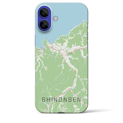 【新温泉（兵庫県）】地図柄iPhoneケース（バックカバータイプ）ナチュラル・iPhone 16 Pro Max 用