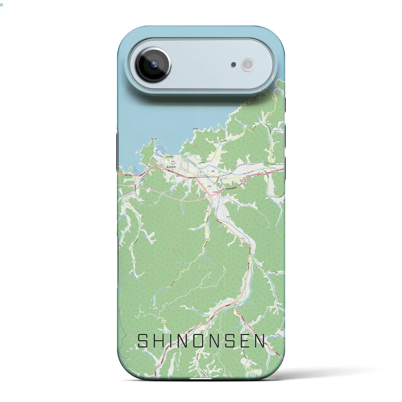 【新温泉（兵庫県）】地図柄iPhoneケース（バックカバータイプ）