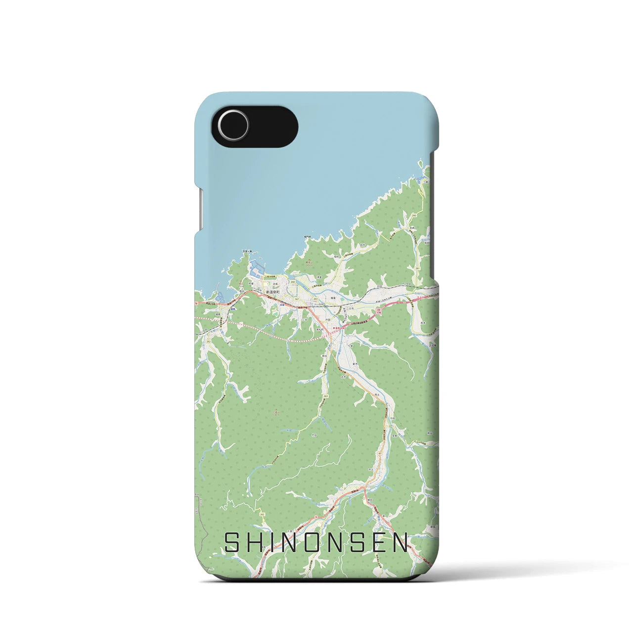 【新温泉（兵庫県）】地図柄iPhoneケース（バックカバータイプ）