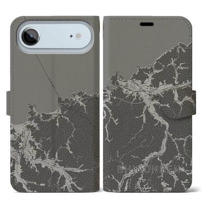 【新温泉（兵庫県）】地図柄iPhoneケース（手帳タイプ）