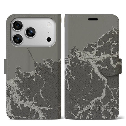 【新温泉（兵庫県）】地図柄iPhoneケース（手帳タイプ）