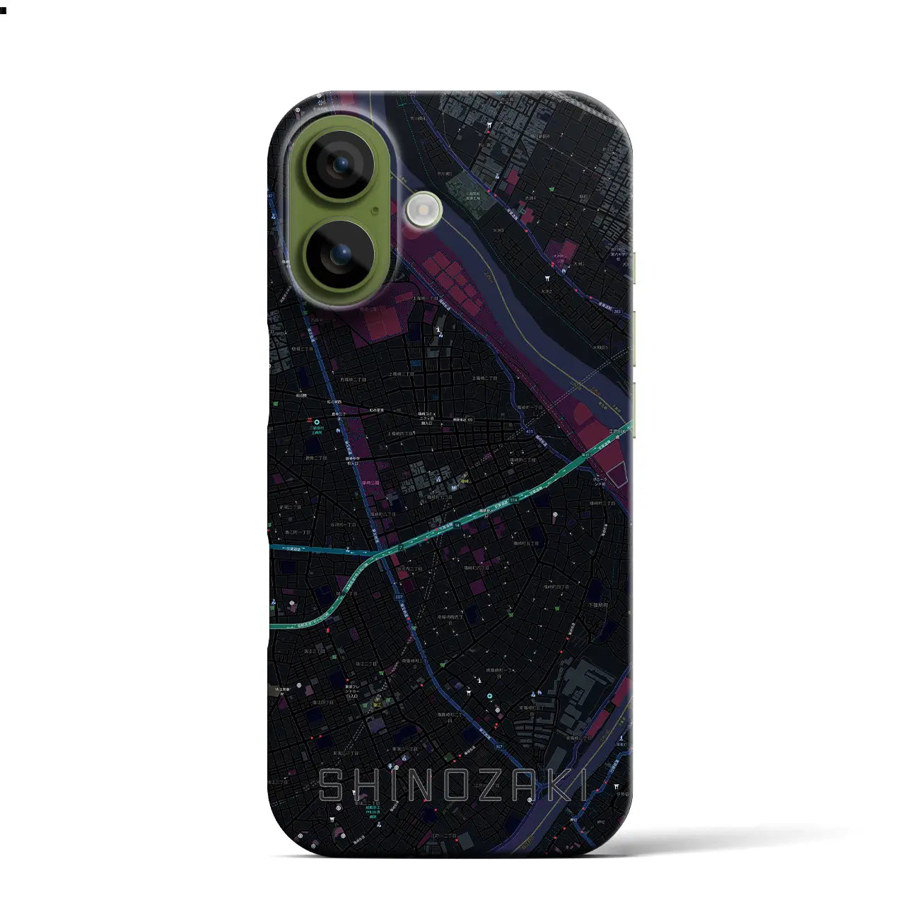 【篠崎（東京都）】地図柄iPhoneケース（バックカバータイプ）