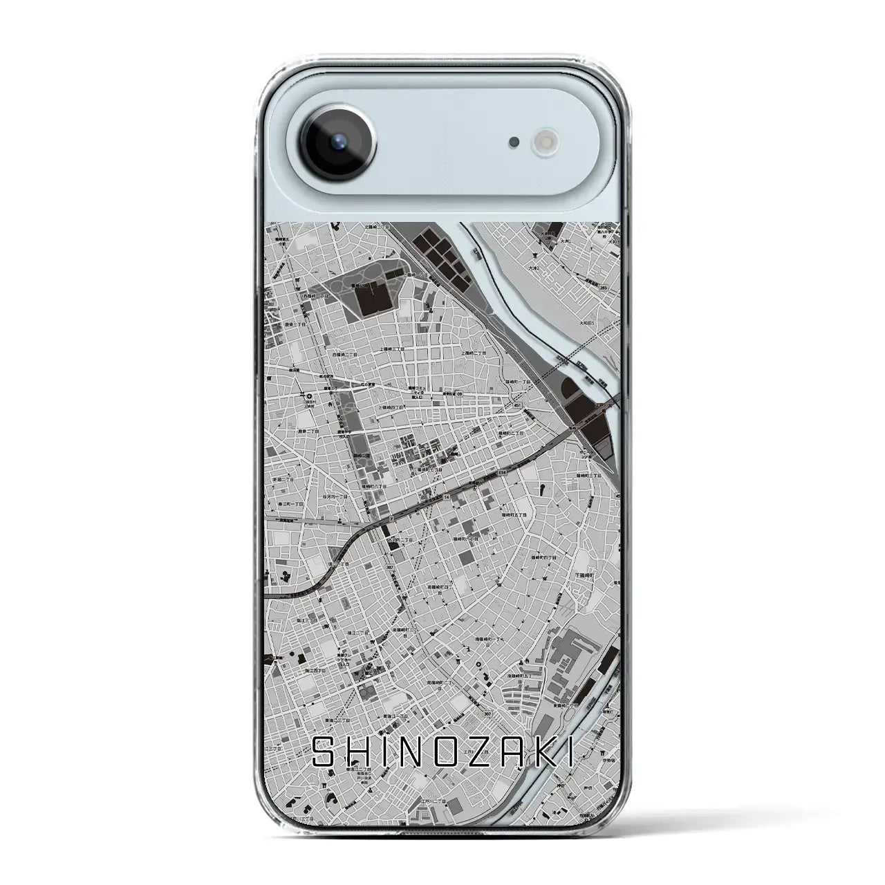 【篠崎（東京都）】地図柄iPhoneケース（クリアタイプ）
