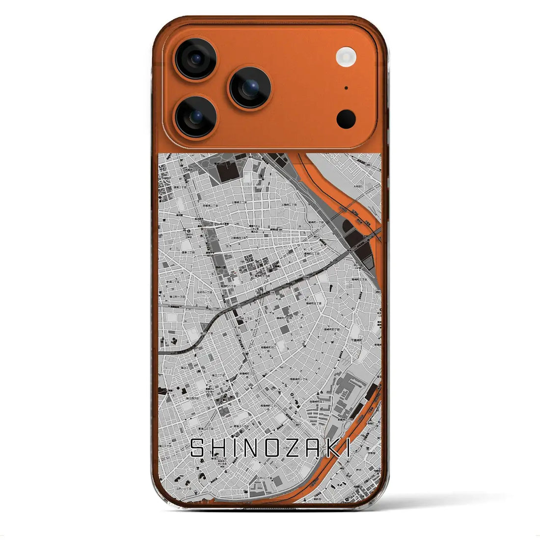 【篠崎(東京都)】地図柄iPhoneケース(クリアタイプ)