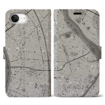 【篠崎（東京都）】地図柄iPhoneケース（手帳タイプ）