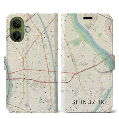 【篠崎（東京都）】地図柄iPhoneケース（手帳タイプ）