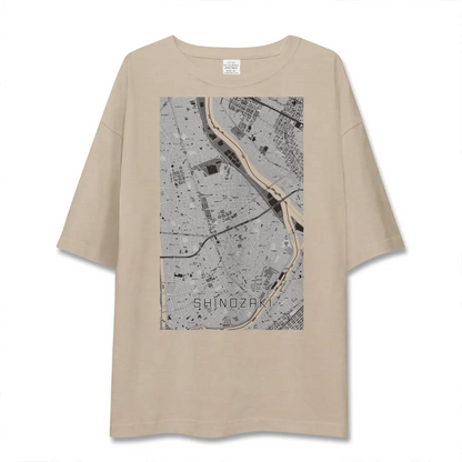 【篠崎（東京都）】地図柄ビッグシルエットTシャツ