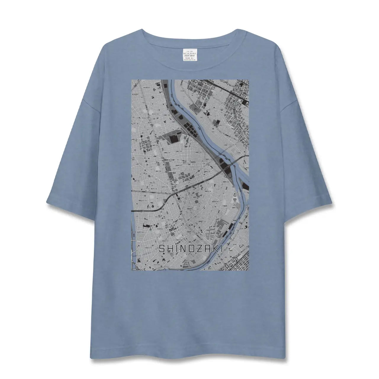 【篠崎（東京都）】地図柄ビッグシルエットTシャツ