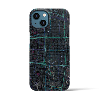 【心斎橋（大阪府）】地図柄iPhoneケース（バックカバータイプ）