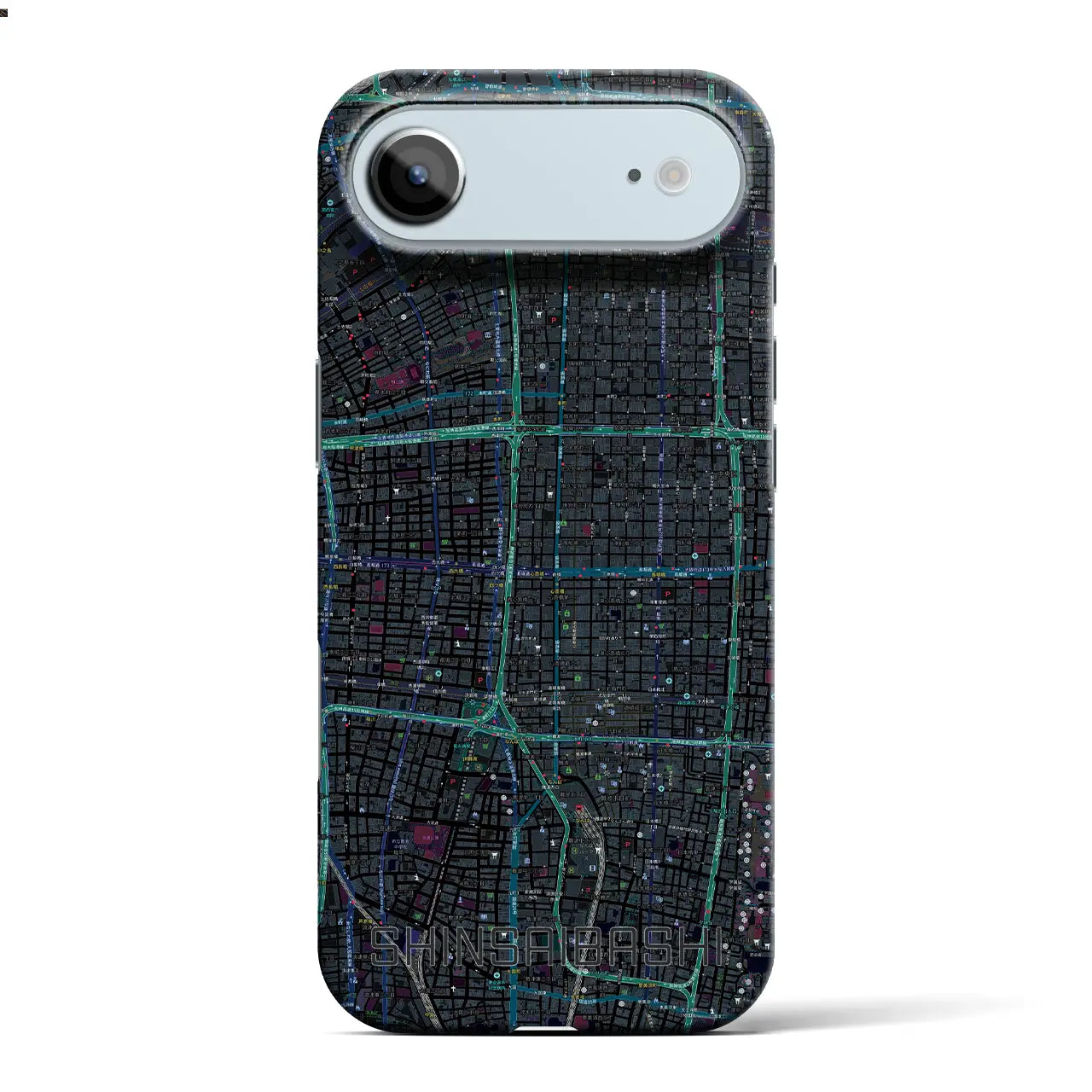 【心斎橋（大阪府）】地図柄iPhoneケース（バックカバータイプ）