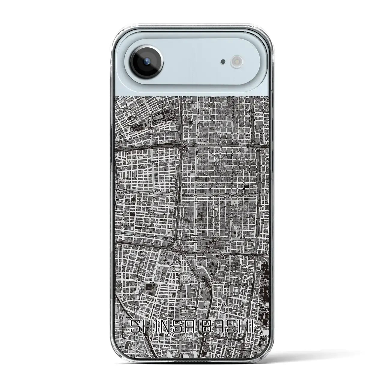 【心斎橋（大阪府）】地図柄iPhoneケース（クリアタイプ）