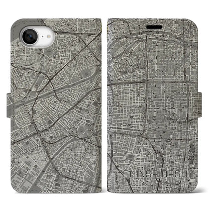 【心斎橋（大阪府）】地図柄iPhoneケース（手帳タイプ）