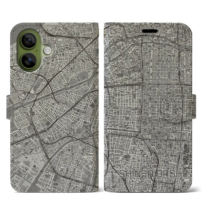 【心斎橋（大阪府）】地図柄iPhoneケース（手帳タイプ）