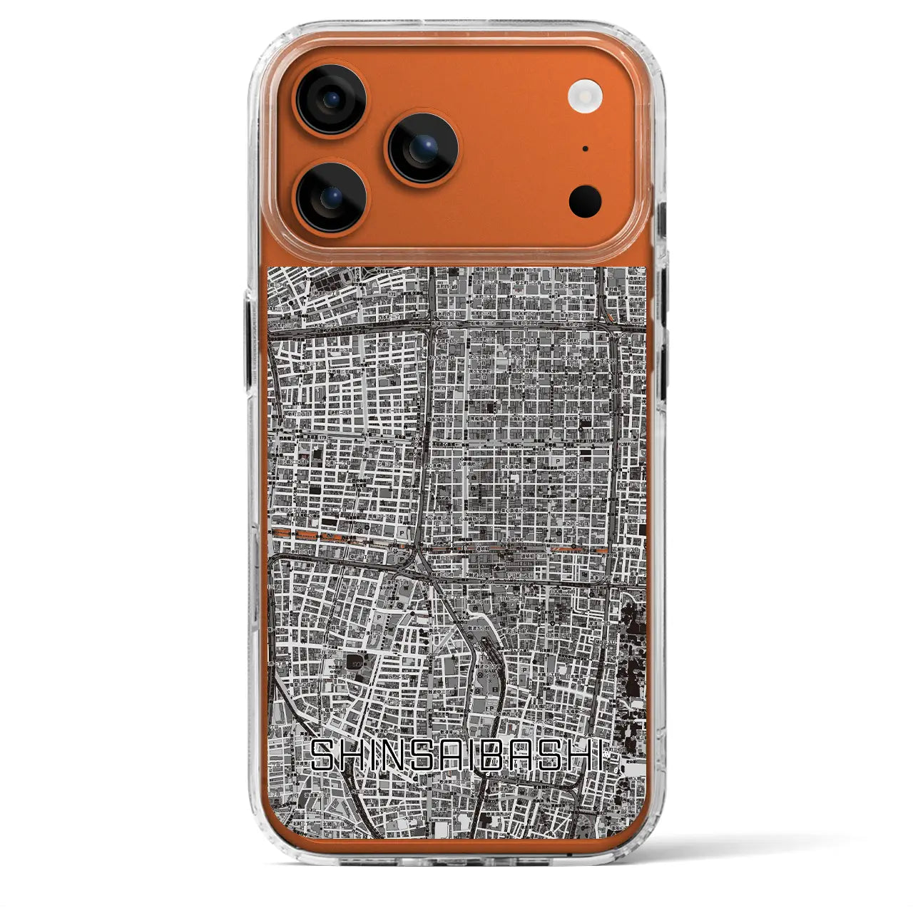 【心斎橋（大阪府）】地図柄iPhoneケース（MagSafeタイプ）