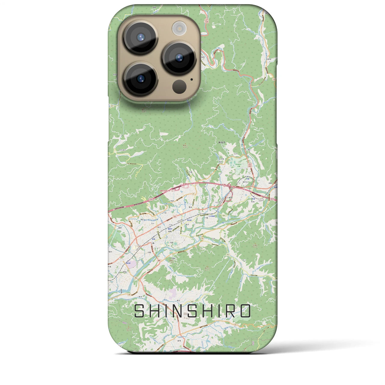 【新城（愛知県）】地図柄iPhoneケース（バックカバータイプ）