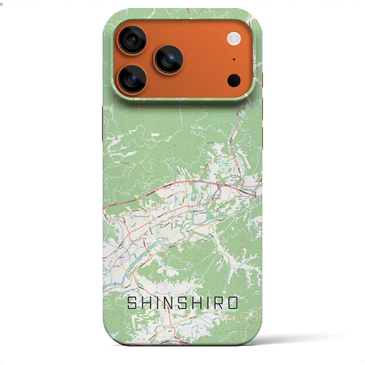【新城（愛知県）】地図柄iPhoneケース（バックカバータイプ）